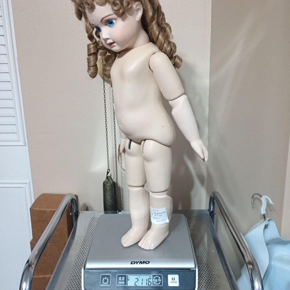 21" Tall Byron Molds 83 Composition Doll Body Jointed Lady Body Bisque Head Hair - Picture 11 of 11
